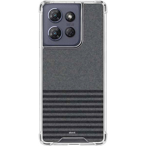 Black and Grey Stripes Moto G 5G (2025) Clear Case