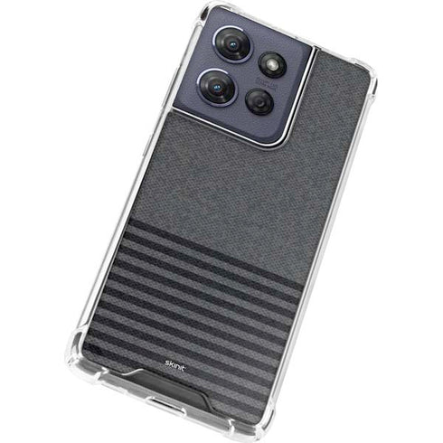 Black and Grey Stripes Moto G 5G (2025) Clear Case
