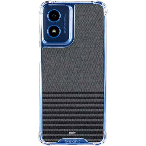 Black and Grey Stripes Moto G Play 4G (2024) Clear Case