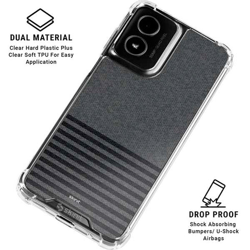 Black and Grey Stripes Moto G Power 5G (2024) Clear Case