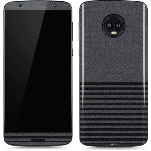 Black and Grey Stripes Moto G6 Skin