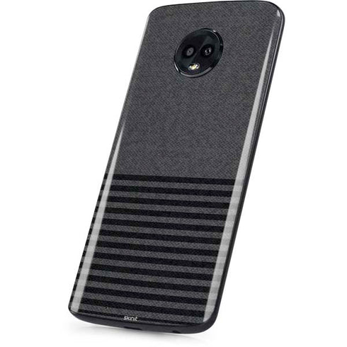 Black and Grey Stripes Moto G6 Skin