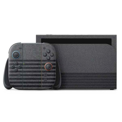 Black and Grey Stripes Nintendo Switch 2 (2025) with Joy-Con Skin