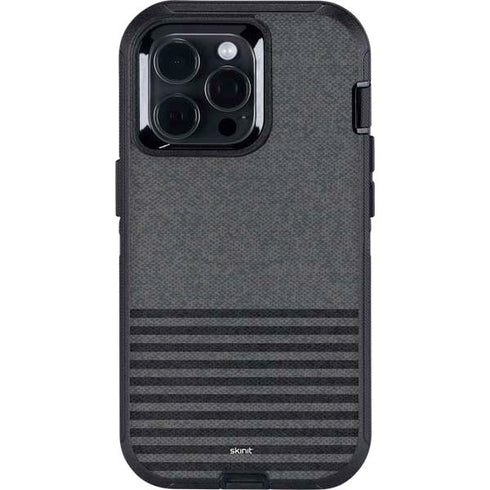 Black and Grey Stripes Otterbox Defender iPhone Skin