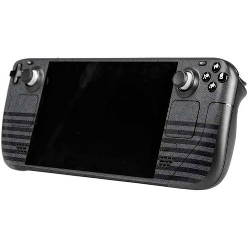 Black and Grey Stripes Steam Deck Handheld Gaming Computer OLED Skin
