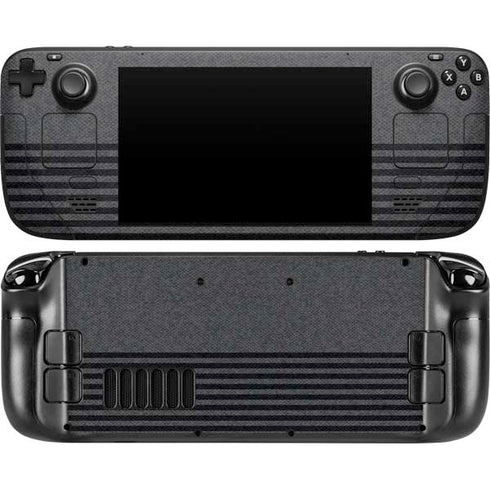 Black and Grey Stripes Steam Deck Handheld Gaming Computer Skin