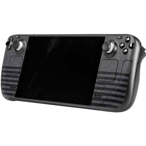 Black and Grey Stripes Steam Deck Handheld Gaming Computer Skin