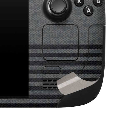 Black and Grey Stripes Steam Deck Handheld Gaming Computer Skin