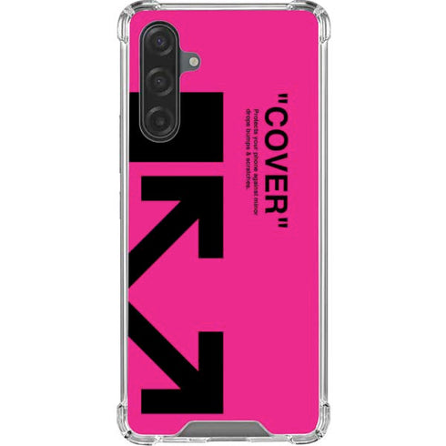 Black and Pink Arrows Galaxy A17 Clear Case