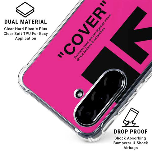 Black and Pink Arrows Galaxy A36 5G Clear Case