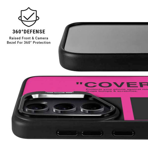 Black and Pink Arrows Galaxy S25 Kickstand Case