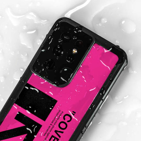 Black and Pink Arrows Galaxy S24 Ultra Waterproof Case