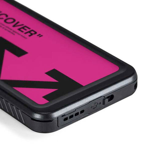 Black and Pink Arrows Galaxy S24 Waterproof Case