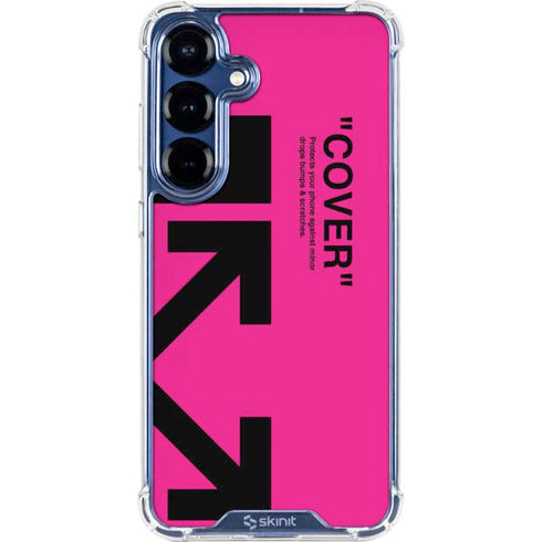 Black and Pink Arrows Galaxy S25 FE Clear Case