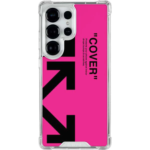 Black and Pink Arrows Galaxy S25 Ultra Clear Case