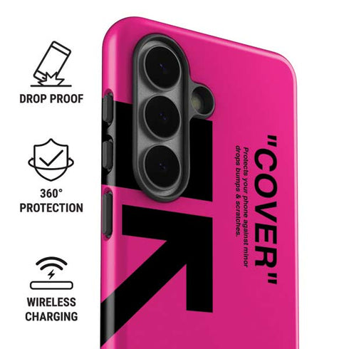 Black and Pink Arrows Galaxy S26 Impact Case
