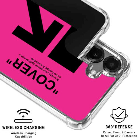 Black and Pink Arrows Galaxy S26 Plus Clear Case