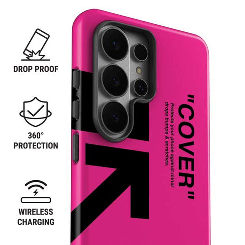 Black and Pink Arrows Galaxy S26 Ultra Impact Case