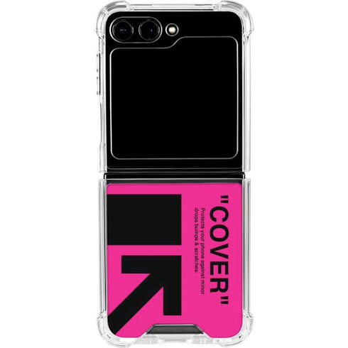 Black and Pink Arrows Galaxy Z Flip6 Clear Case