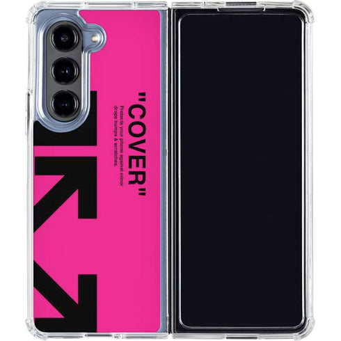 Black and Pink Arrows Galaxy Z Fold5 5G Clear Case