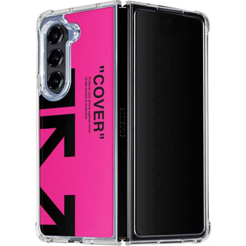 Black and Pink Arrows Galaxy Z Fold5 5G Clear Case