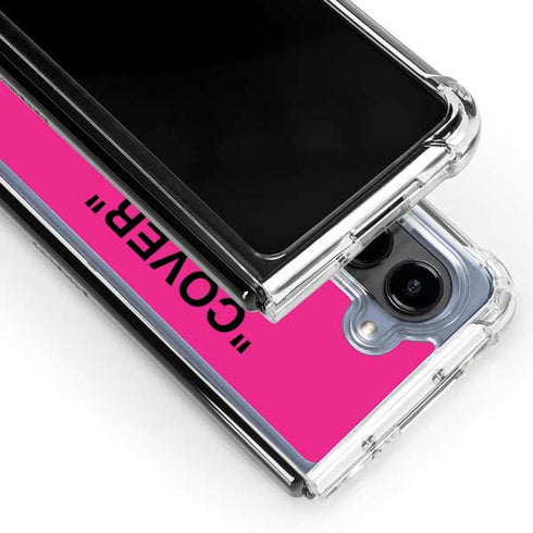 Black and Pink Arrows Galaxy Z Fold5 5G Clear Case