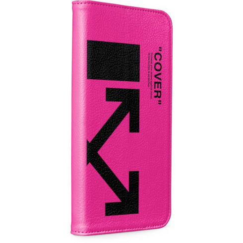 Black and Pink Arrows iPhone 15 Plus Folio Case