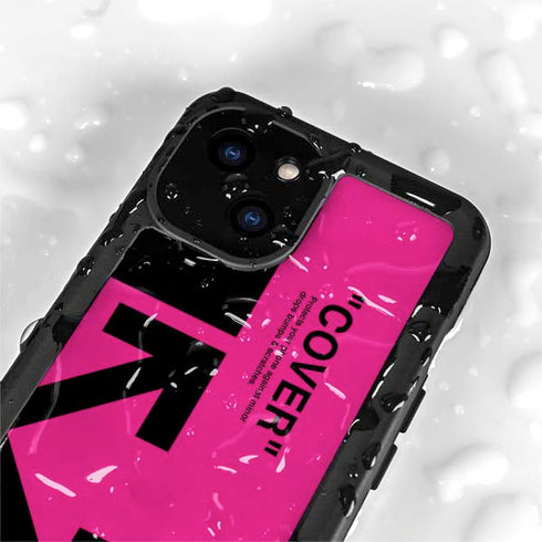 Black and Pink Arrows iPhone 15 Plus Waterproof Case