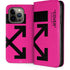 Black and Pink Arrows iPhone 15 Pro Folio Case