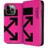 Black and Pink Arrows iPhone 15 Pro Max Folio Case