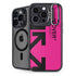 Black and Pink Arrows iPhone 15 Pro Max Kickstand Case