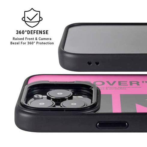 Black and Pink Arrows iPhone 15 Pro Max Kickstand Case