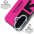 Black and Pink Arrows iPhone 16 Clear Case