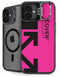 Black and Pink Arrows iPhone 16 Kickstand Case
