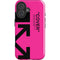 Black and Pink Arrows iPhone 16 Plus Impact Case