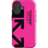 Black and Pink Arrows iPhone 16 Plus Impact Case