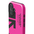 Black and Pink Arrows iPhone 16 Plus Impact Case