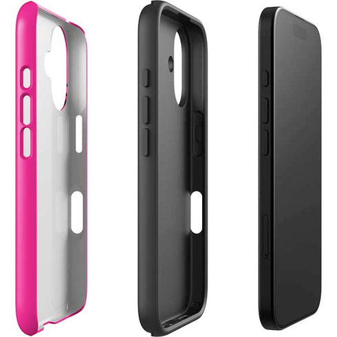 Black and Pink Arrows iPhone 16 Plus Impact Case