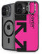 Black and Pink Arrows iPhone 16 Plus Kickstand Case