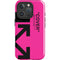 Black and Pink Arrows iPhone 16 Pro Impact Case