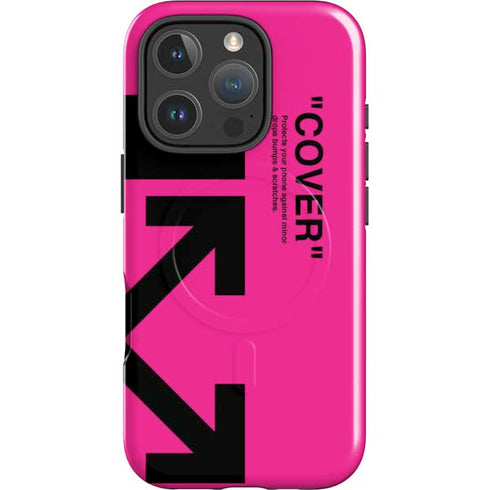 Black and Pink Arrows iPhone 16 Pro Magsafe Impact Case