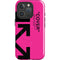 Black and Pink Arrows iPhone 16 Pro Magsafe Impact Case