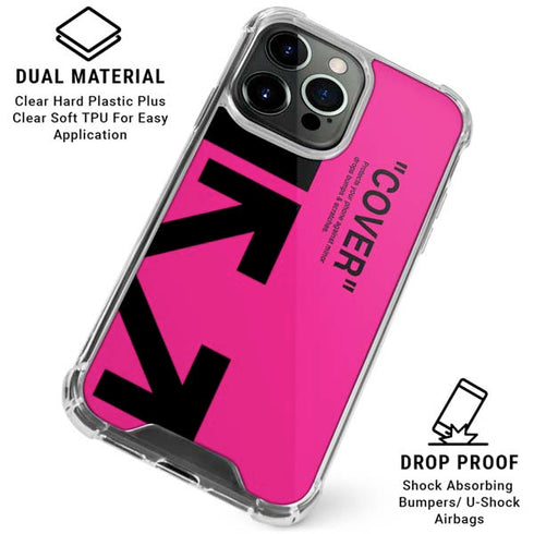Black and Pink Arrows iPhone 16 Pro Max Clear Case