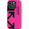 Black and Pink Arrows iPhone 16 Pro Max Impact Case