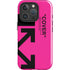 Black and Pink Arrows iPhone 16 Pro Max Impact Case