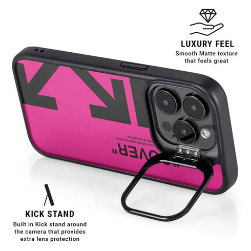 Black and Pink Arrows iPhone 16 Pro Max Kickstand Case