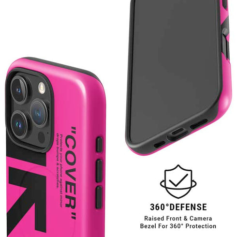 Black and Pink Arrows iPhone 16 Pro Max Magsafe Impact Case