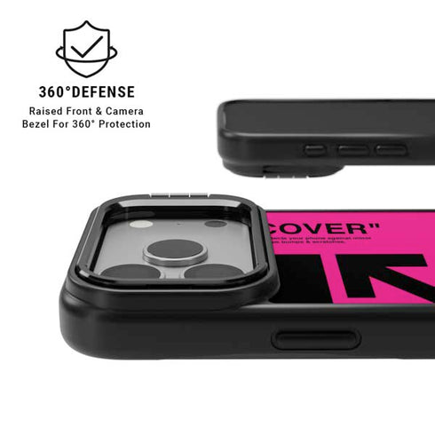 Black and Pink Arrows iPhone 17 Pro Kickstand Case