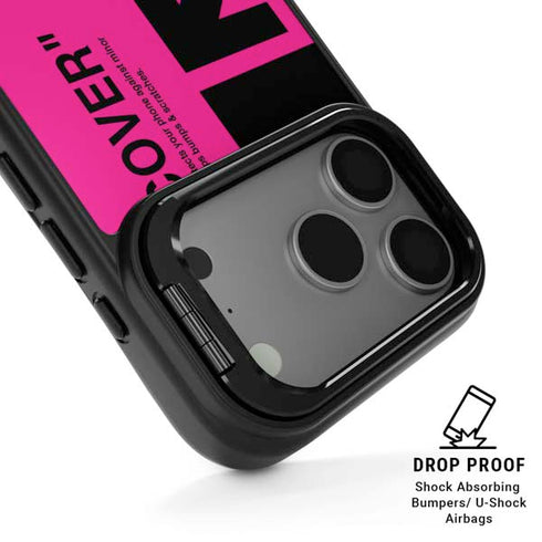 Black and Pink Arrows iPhone 17 Pro Kickstand Case