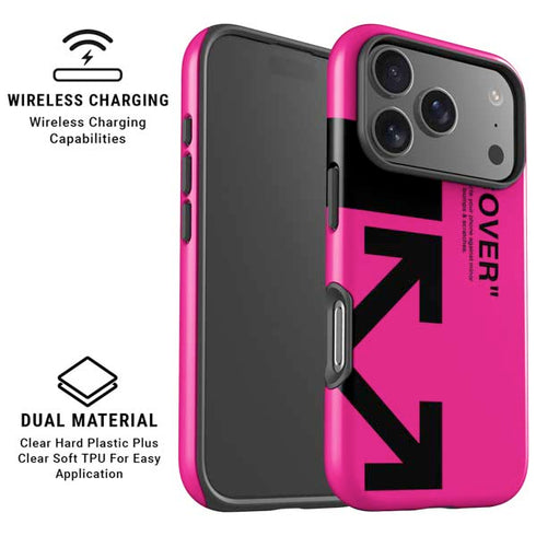 Black and Pink Arrows iPhone 17 Pro Max Magsafe Impact Case